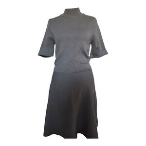 Zara Gray Mock Turtleneck Dress Casual Office Large